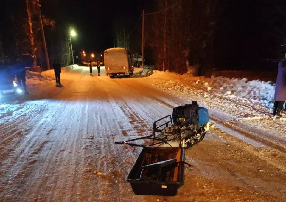 В Карелии подросток на мотособаке подрезал автобус и устроил ДТП