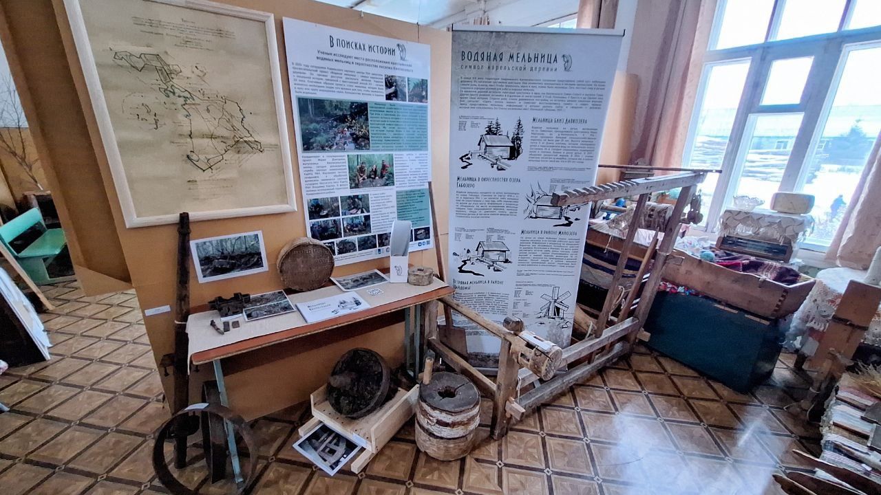 Авторы проекта «Водяная мельница – символ карельской деревни» открыли первую выставку