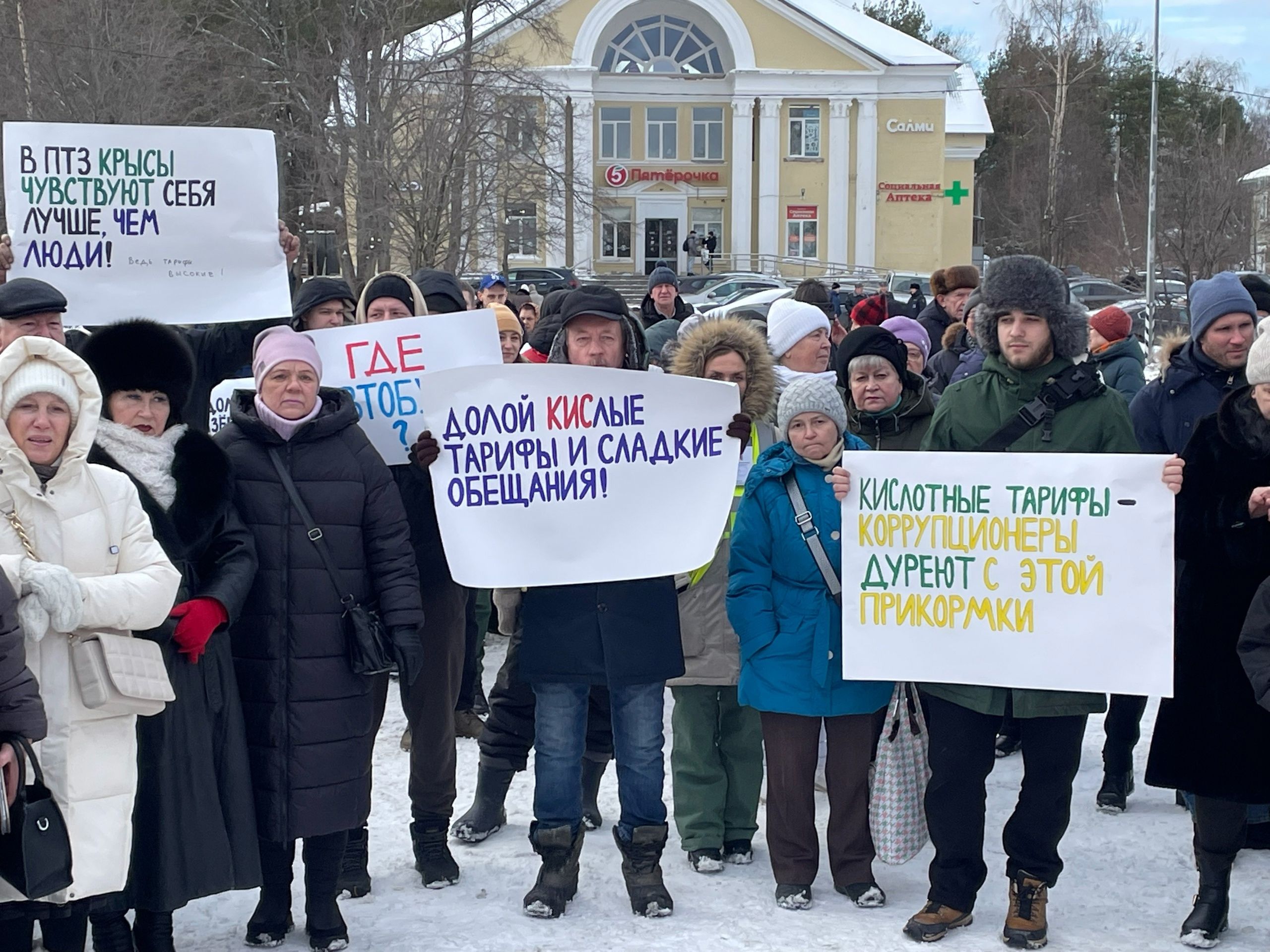В Петрозаводске прошел митинг против высоких тарифов