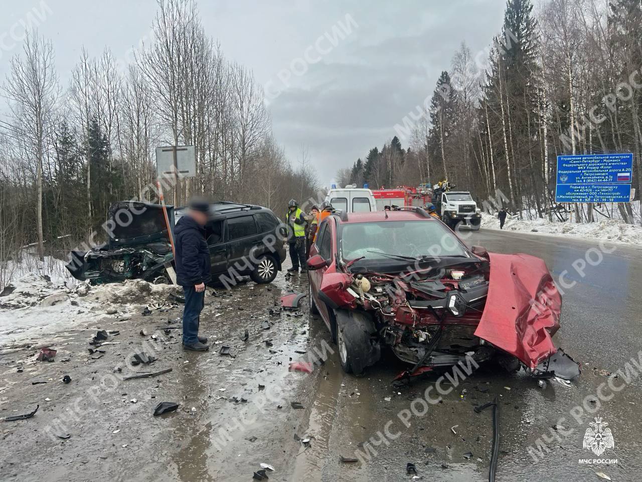 Три человека пострадали в аварии в Прионежье