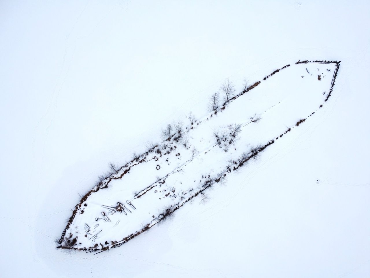 Кладбище кораблей засняли с высоты птичьего полета в Приладожье