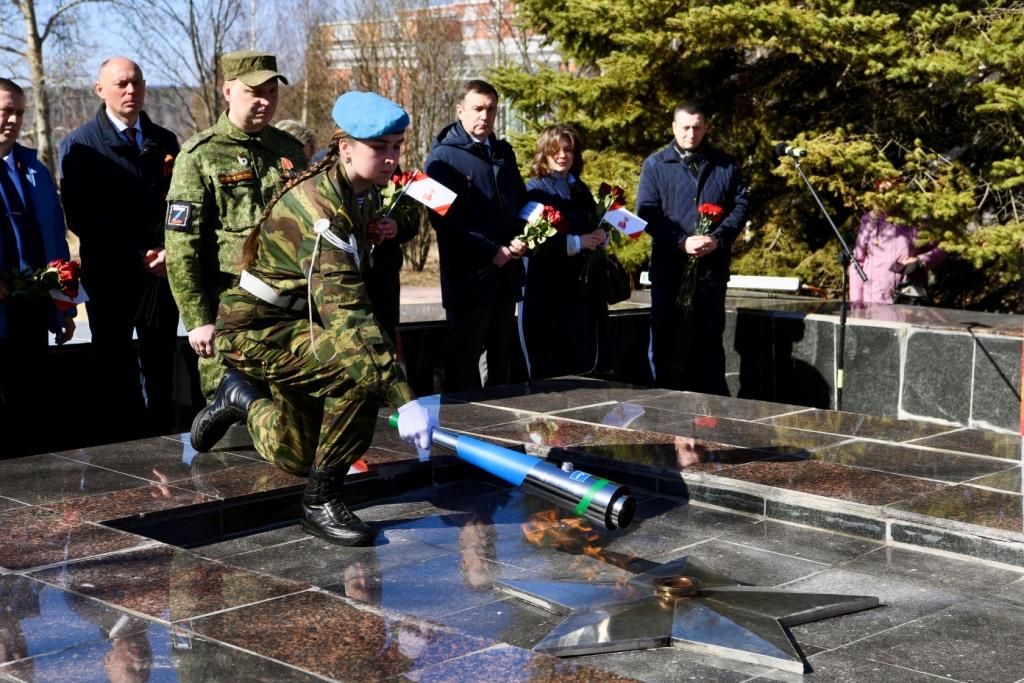 Вечный огонь зажгли в Кондопоге