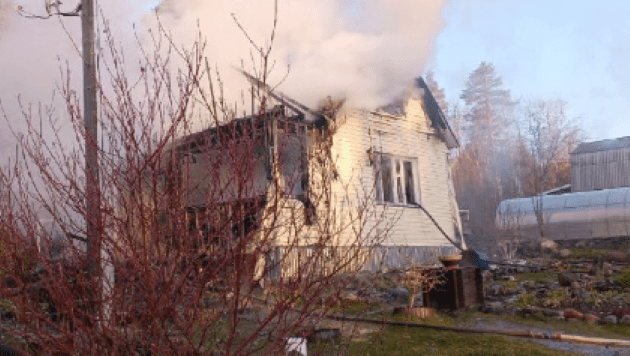 Утечка газа стала причиной пожара в Прионежском районе