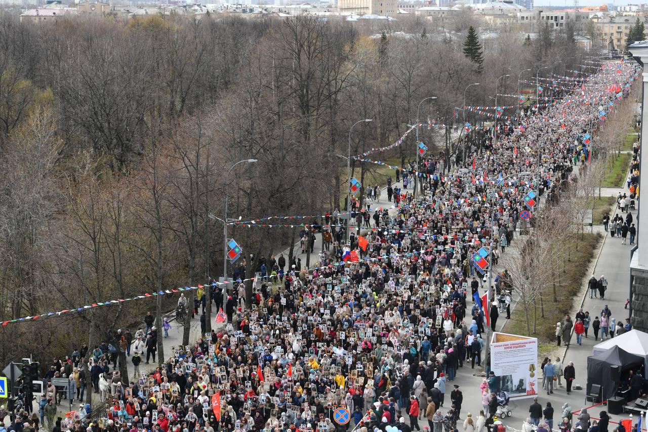 «Бессмертный полк» в Петрозаводске собрал рекордное число участников