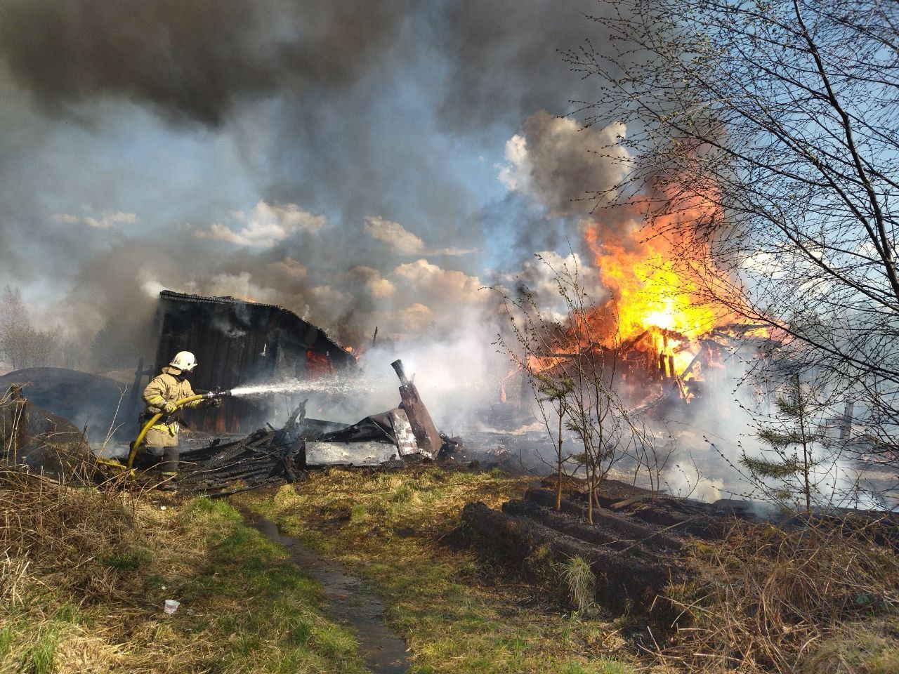 Школьник помог пожарным на севере Карелии