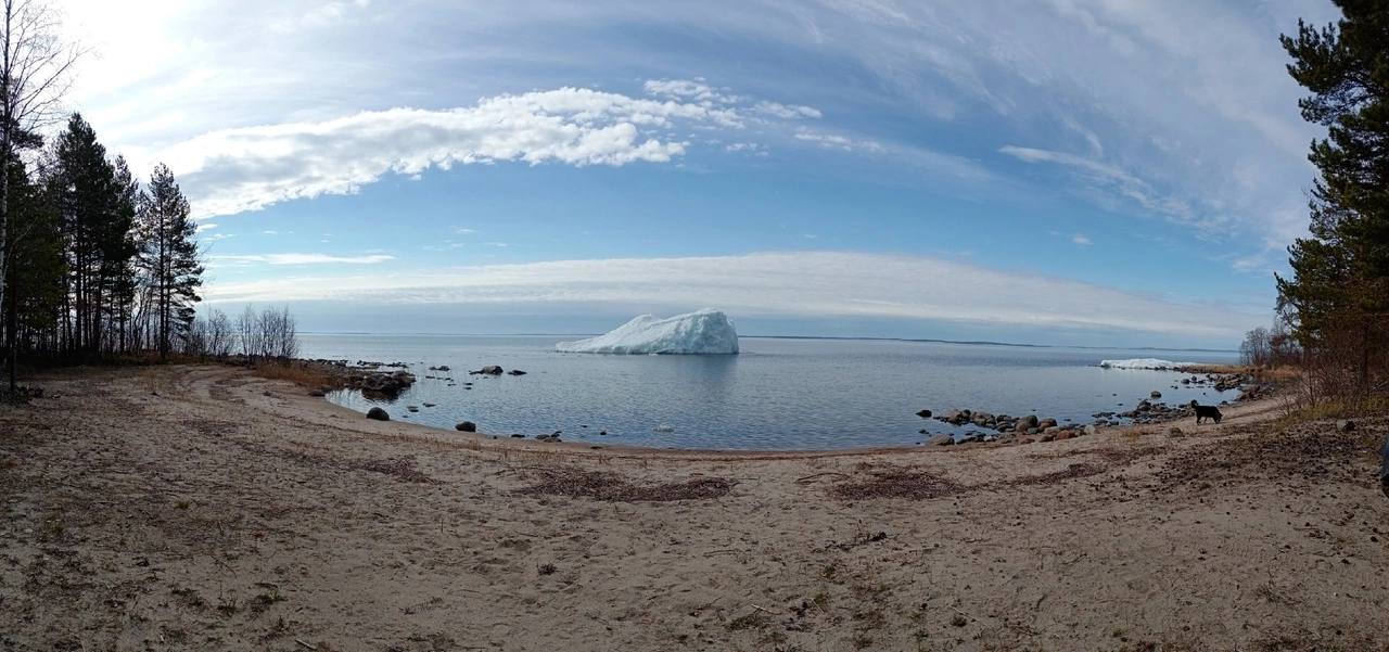 «Природа - лучший художник»: по Онежскому озеру проплыл айсберг