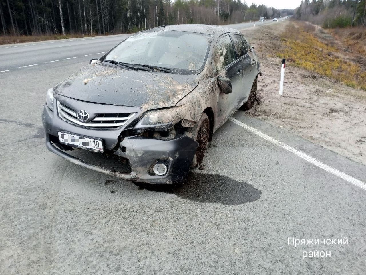 Водитель на трассе в Карелии отвлекся за рулём и спровоцировал аварию