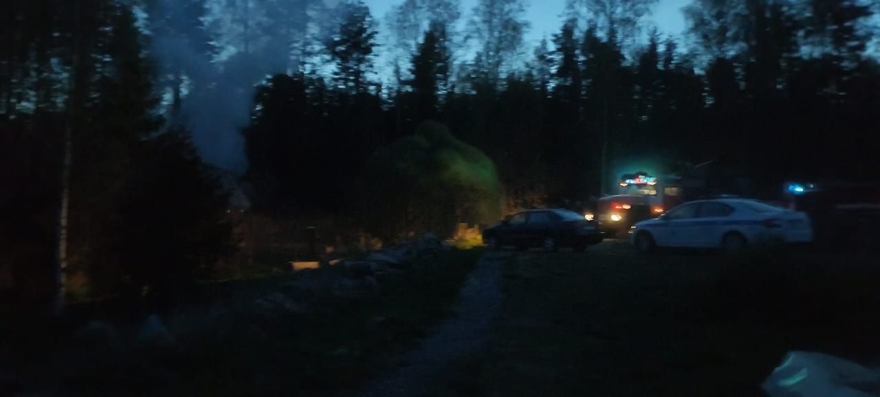 Баня горела ночью в Лахденпохском районе