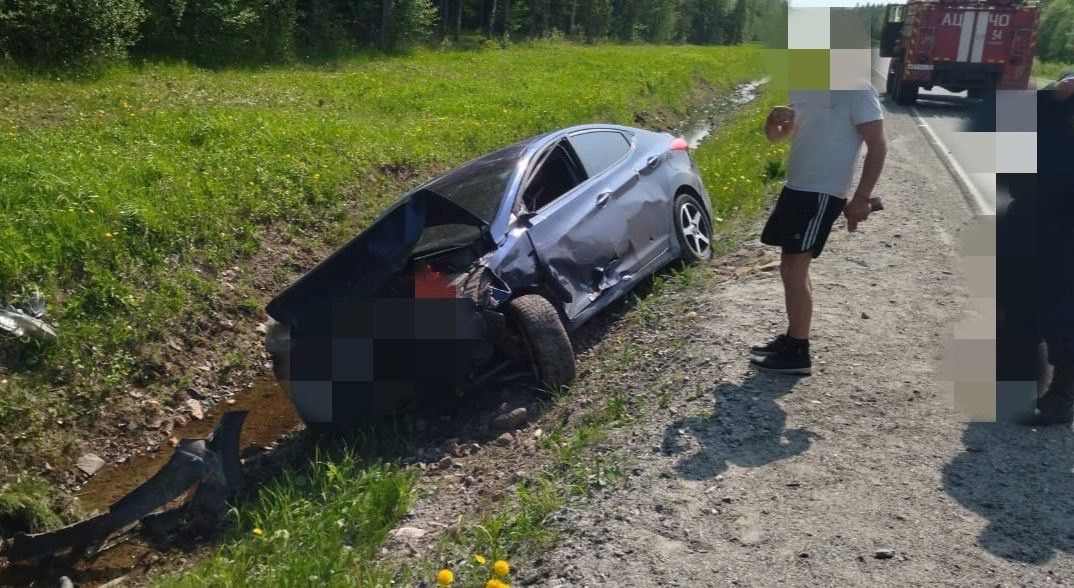 Иномарки сошлись в ДТП на трассе в Карелии