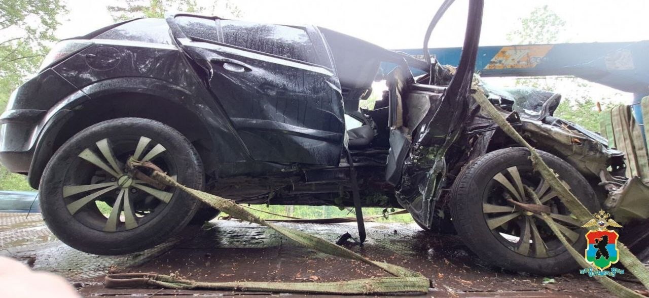 Мужчина-пассажир погиб на месте во врезавшейся в дерево и перевернувшейся иномарке в одном из районов Карелии