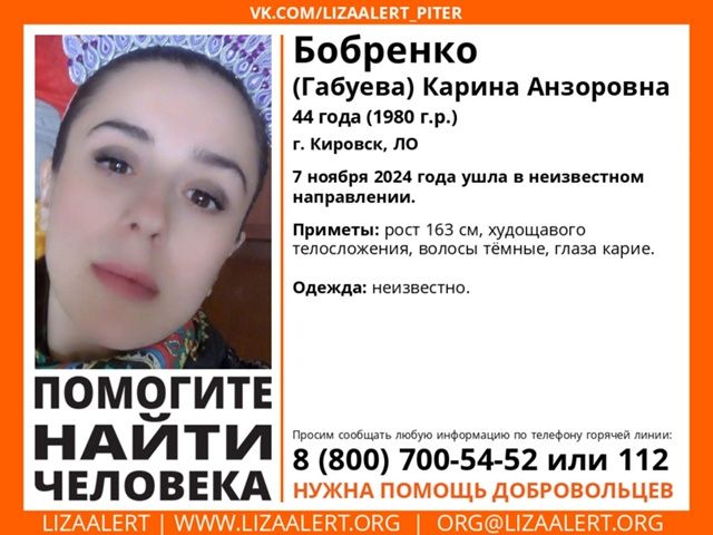 Жительницу Кировска разыскивают в Карелии