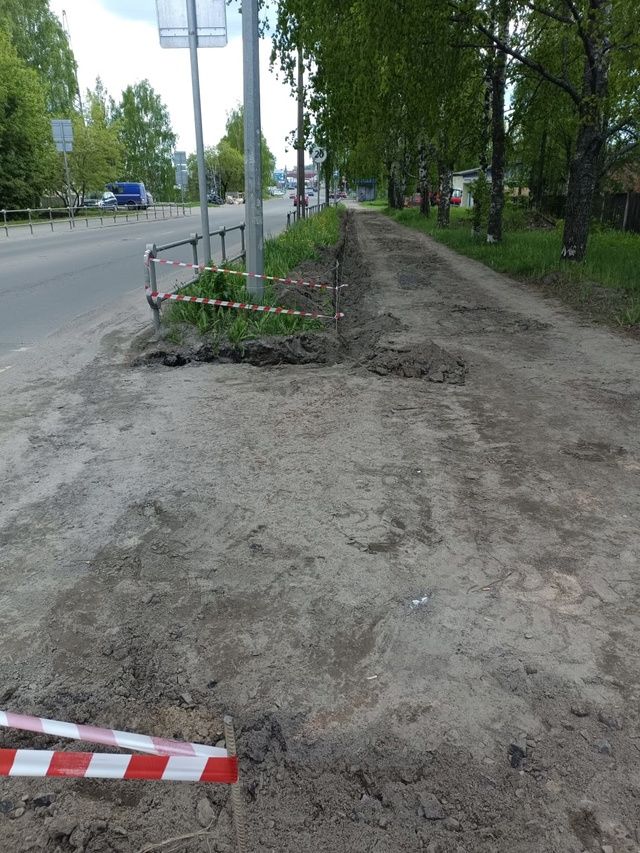 Тротуар на Сулажгорской улице в Петрозаводске начали обустраивать