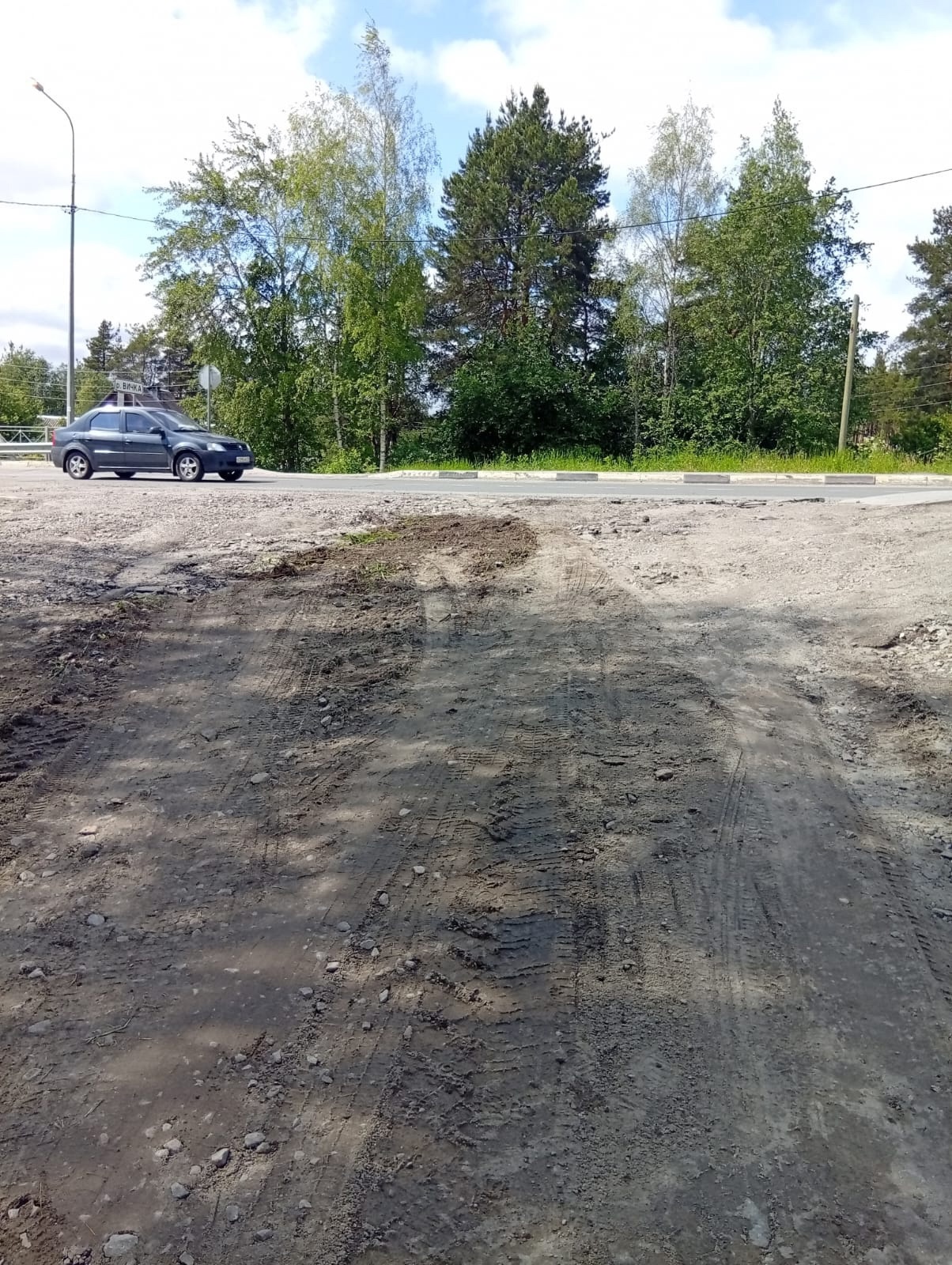 Дорожники восстановили размытую дорогу в Медвежьегорском районе