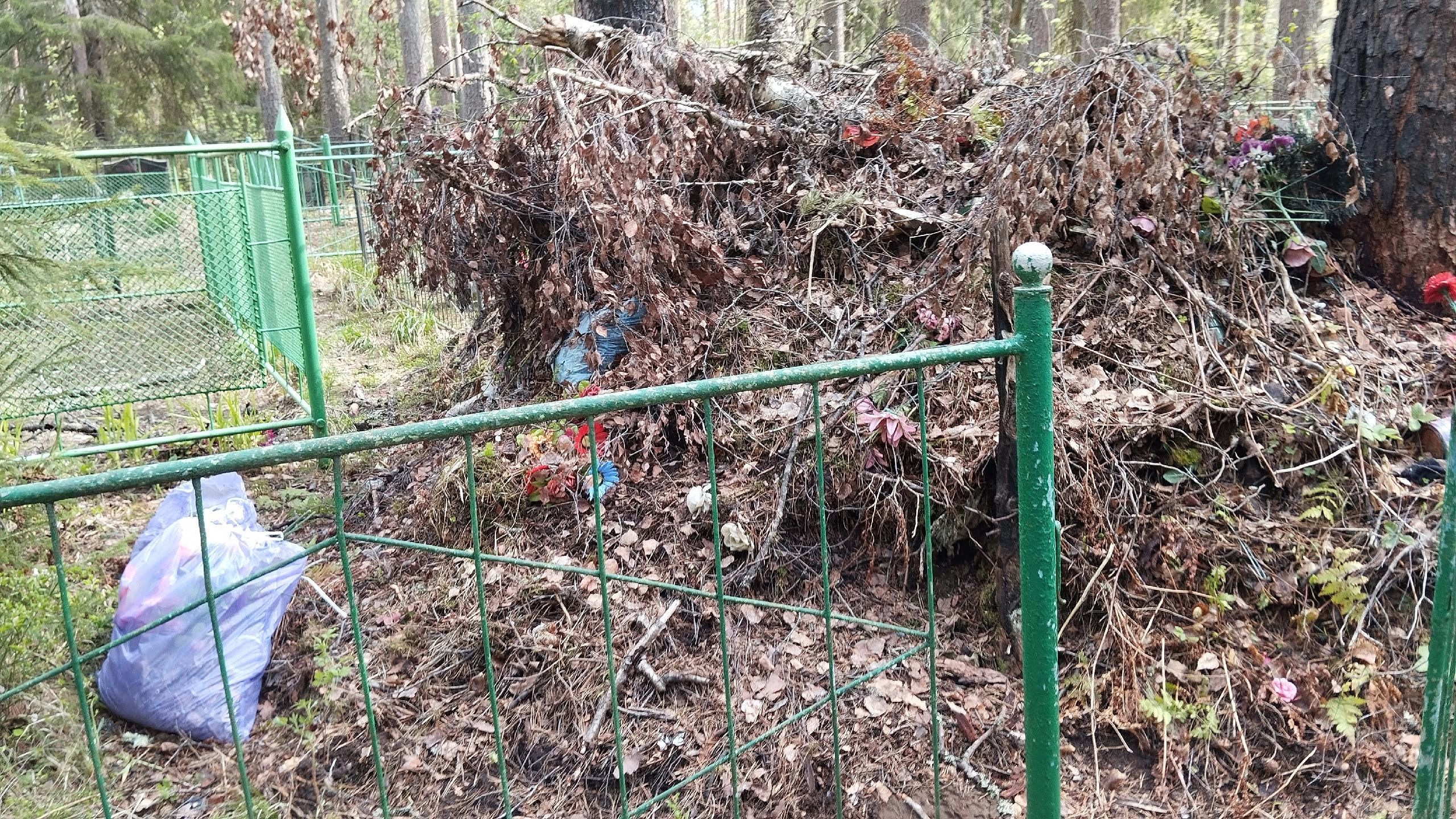 Свалка на кладбище возмутила жителей Карелии