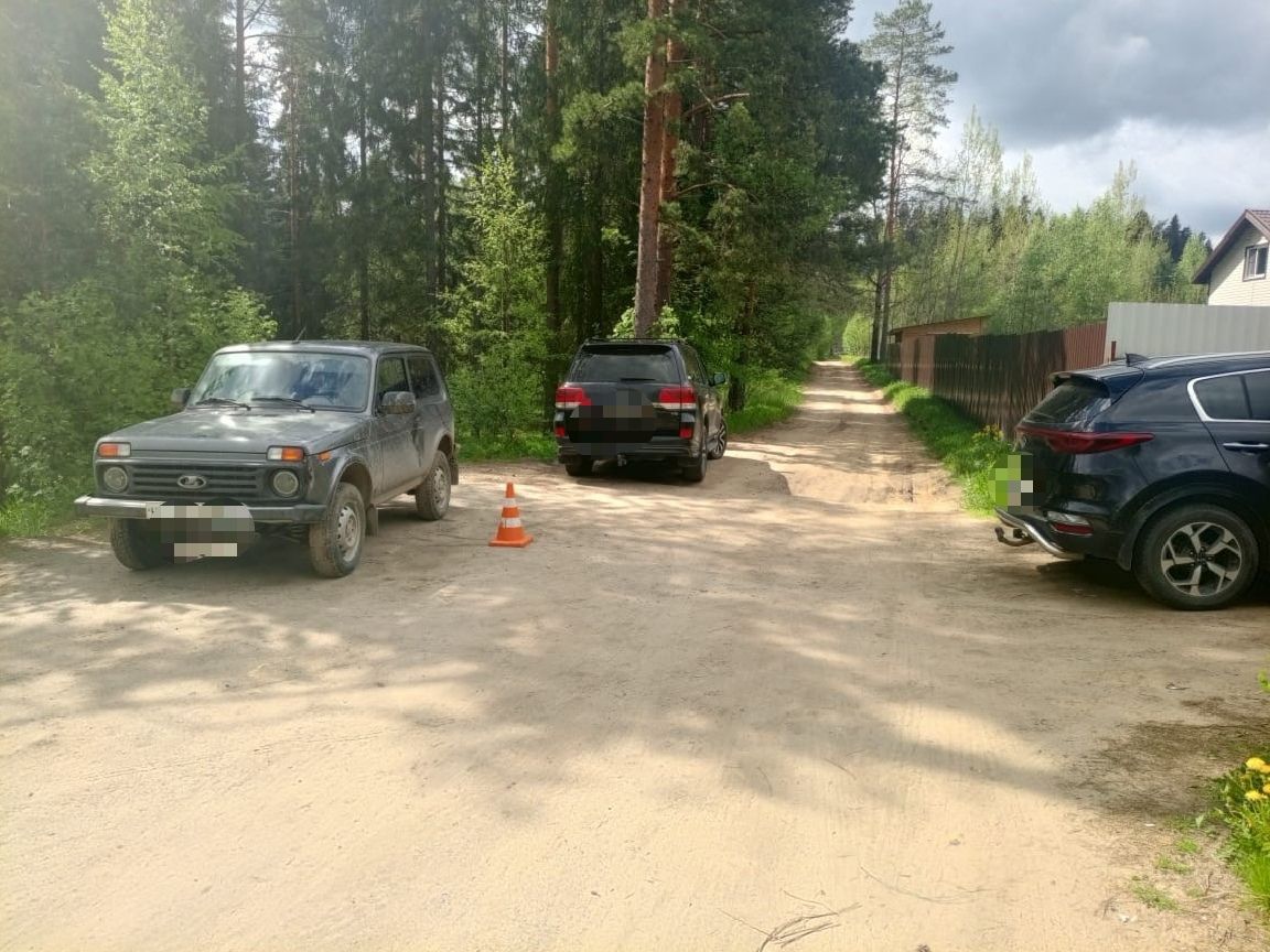 Пешеход пытался остановить автомобиль и с травмами попал в больницу в одном из районов Приладожья