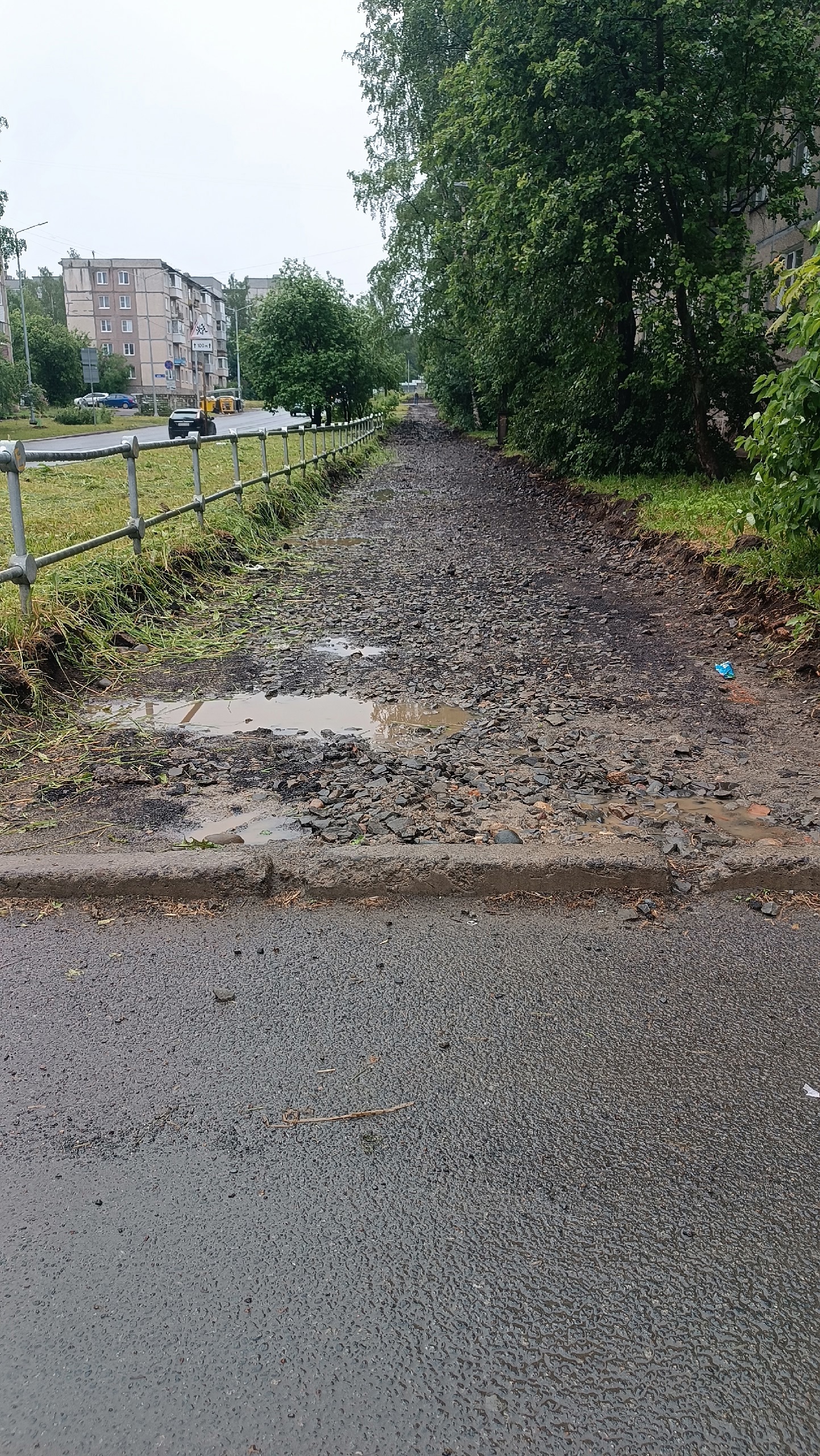 Тротуары на одной из улиц Петрозаводска стали приводить в порядок по наказам избирателей