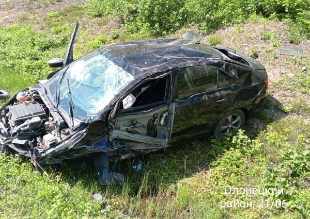 Трое пострадали в ДТП на юге Карелии: водитель одного из авто уснул за рулем