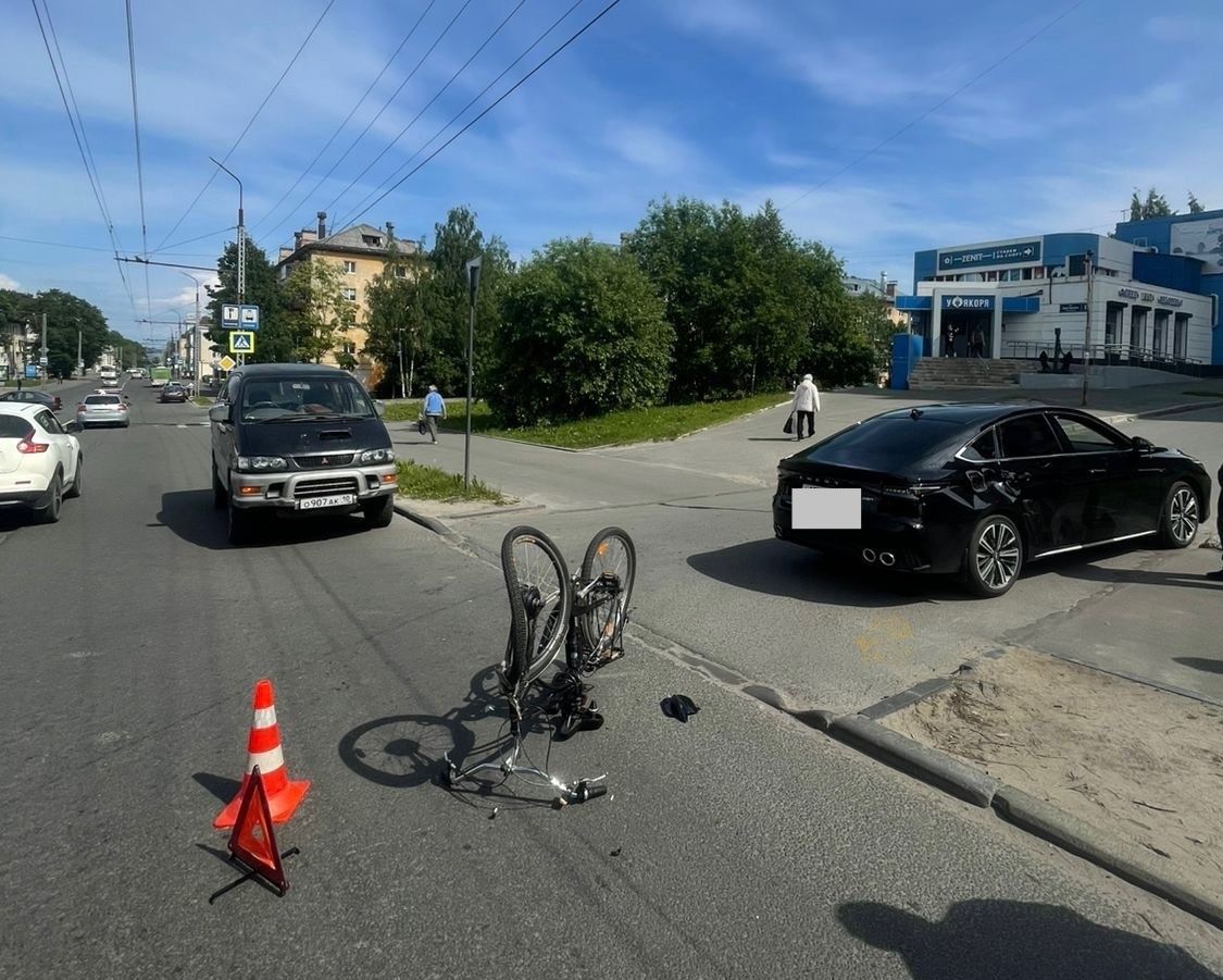 Появились подробности ДТП со сбитым велосипедистом в Петрозаводске