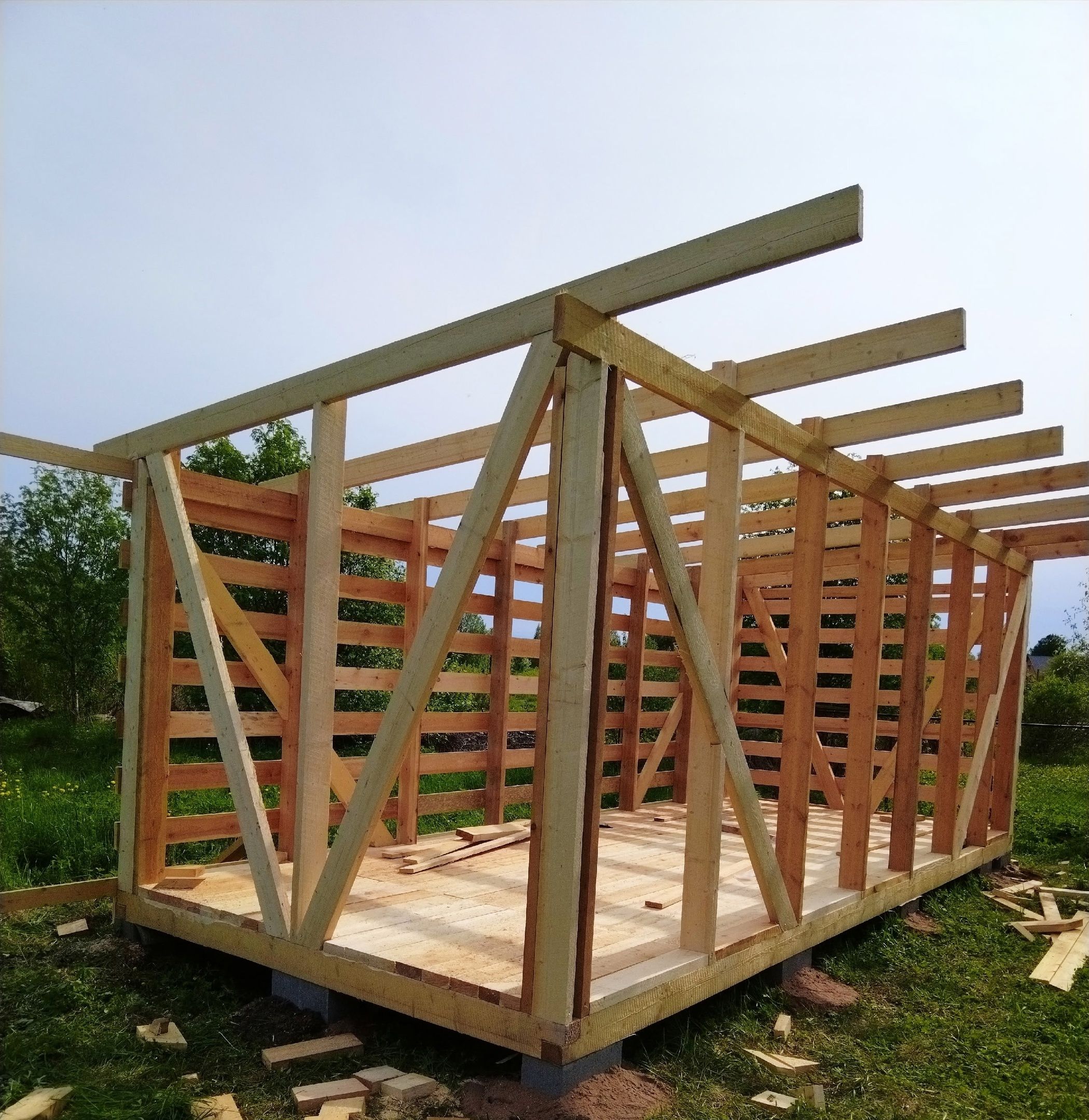 Сарай как арт-объект: в сети рассказали о стройке в карельской глубинке