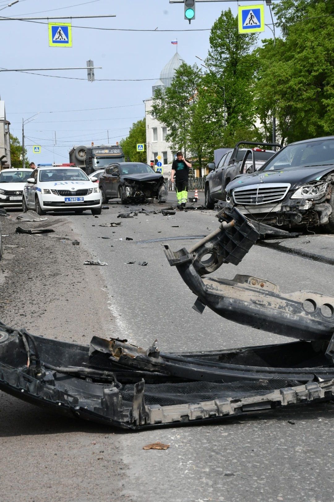 Момент жесткой массовой аварии на мосту в Сортавале попал на видео