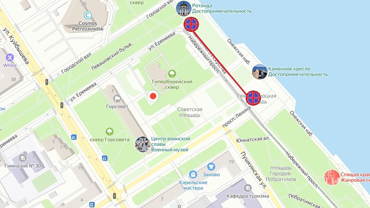 Остановку и стоянку запретят 9 июня на нескольких улицах в Петрозаводске