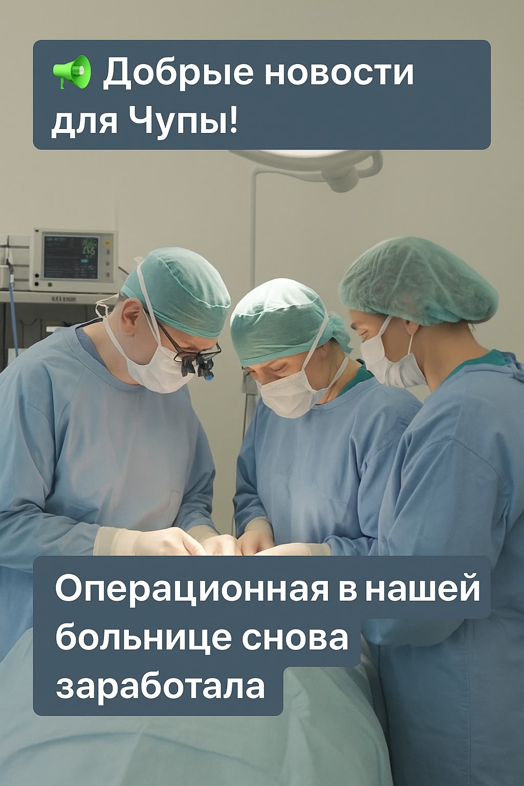 Первая операция прошла в обновленной операционной Чупы