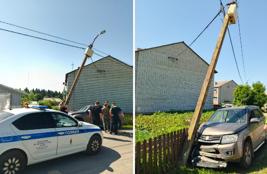 Авария пьяного водителя оставила поселок без электричества