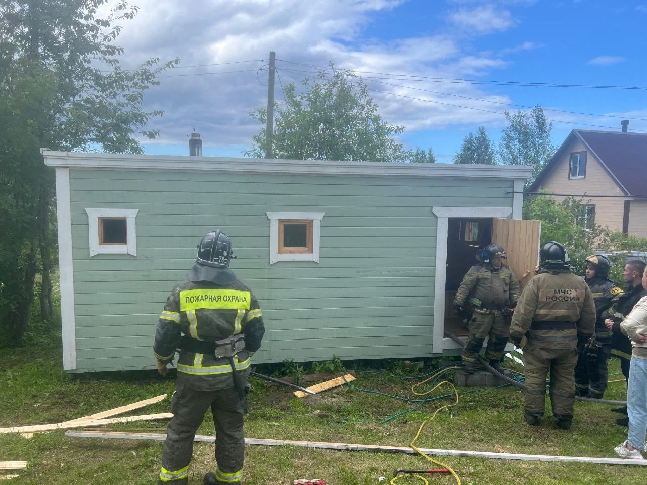 «Здоровье» подало сигнал тревоги: парилка загорелась в бане у дачников в одном из районов Карелии