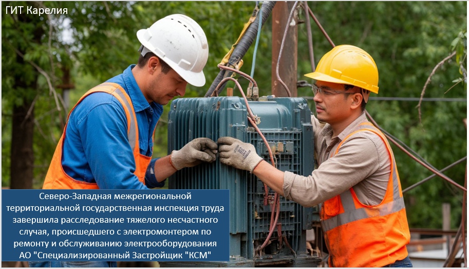 Электромонтер упал с высоты в Карелии из-за нарушений мер безопасности на рабочем месте