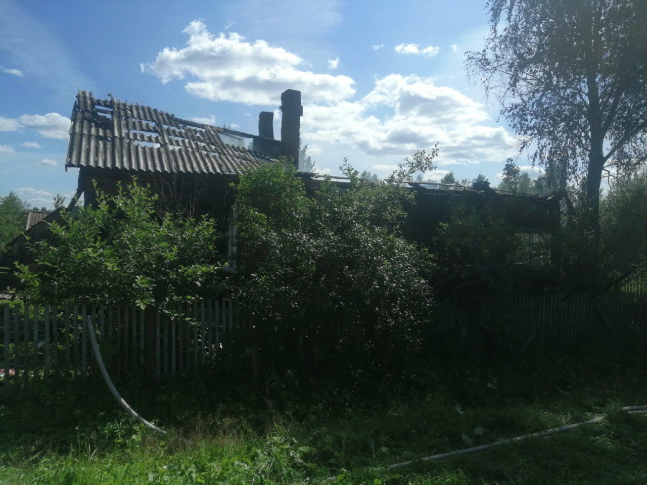 Пожарные спасли четыре жилых дома в поселке Карелии, где бушевал огонь