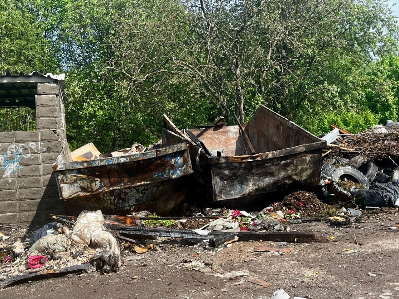 В Карелии за полгода сгорело 14 контейнеров