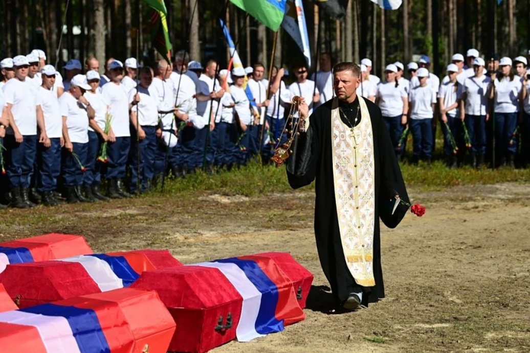 В Карелии перезахоронили останки 163 бойцов Красной армии