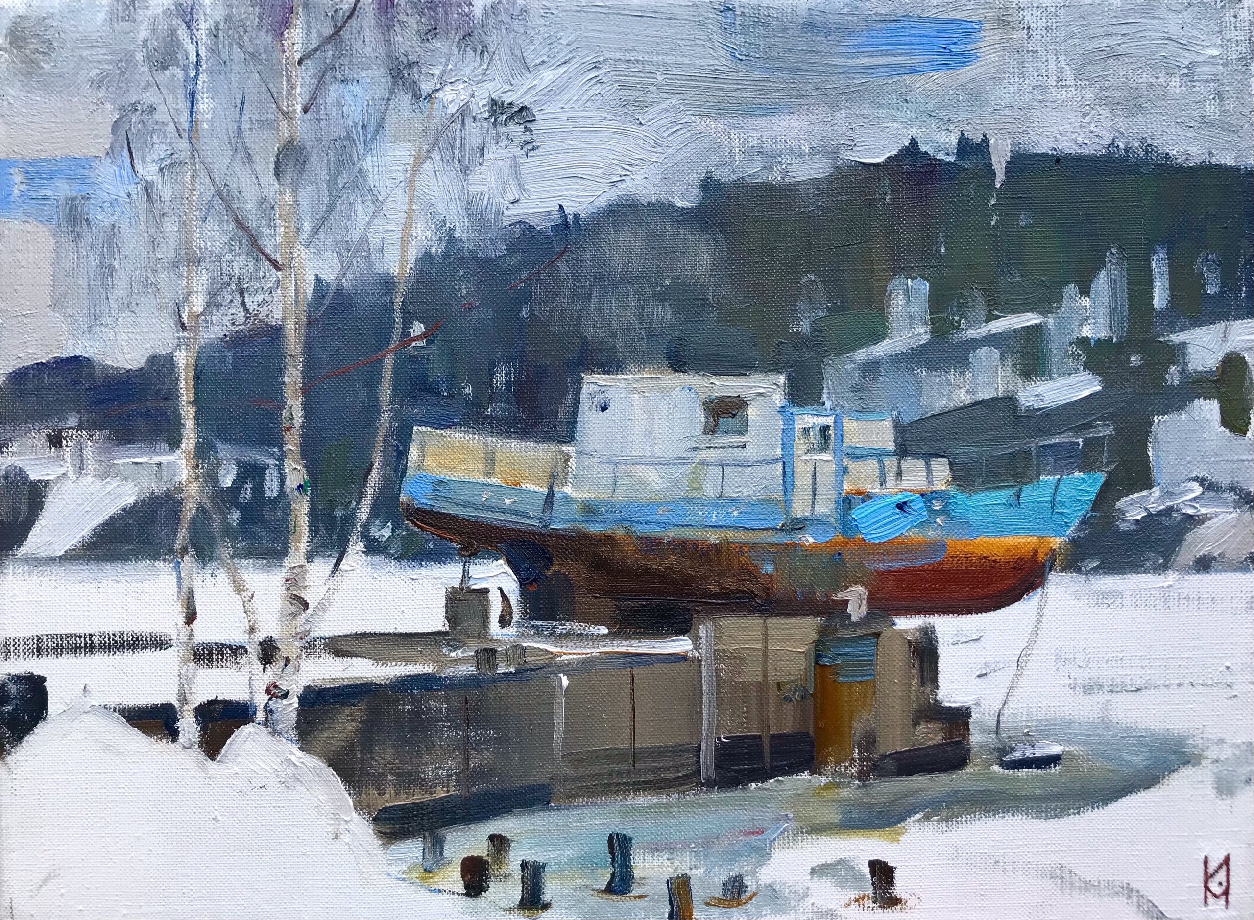 Залив, суда и фанерный комбинат: художники показали Лахденпохью в красках