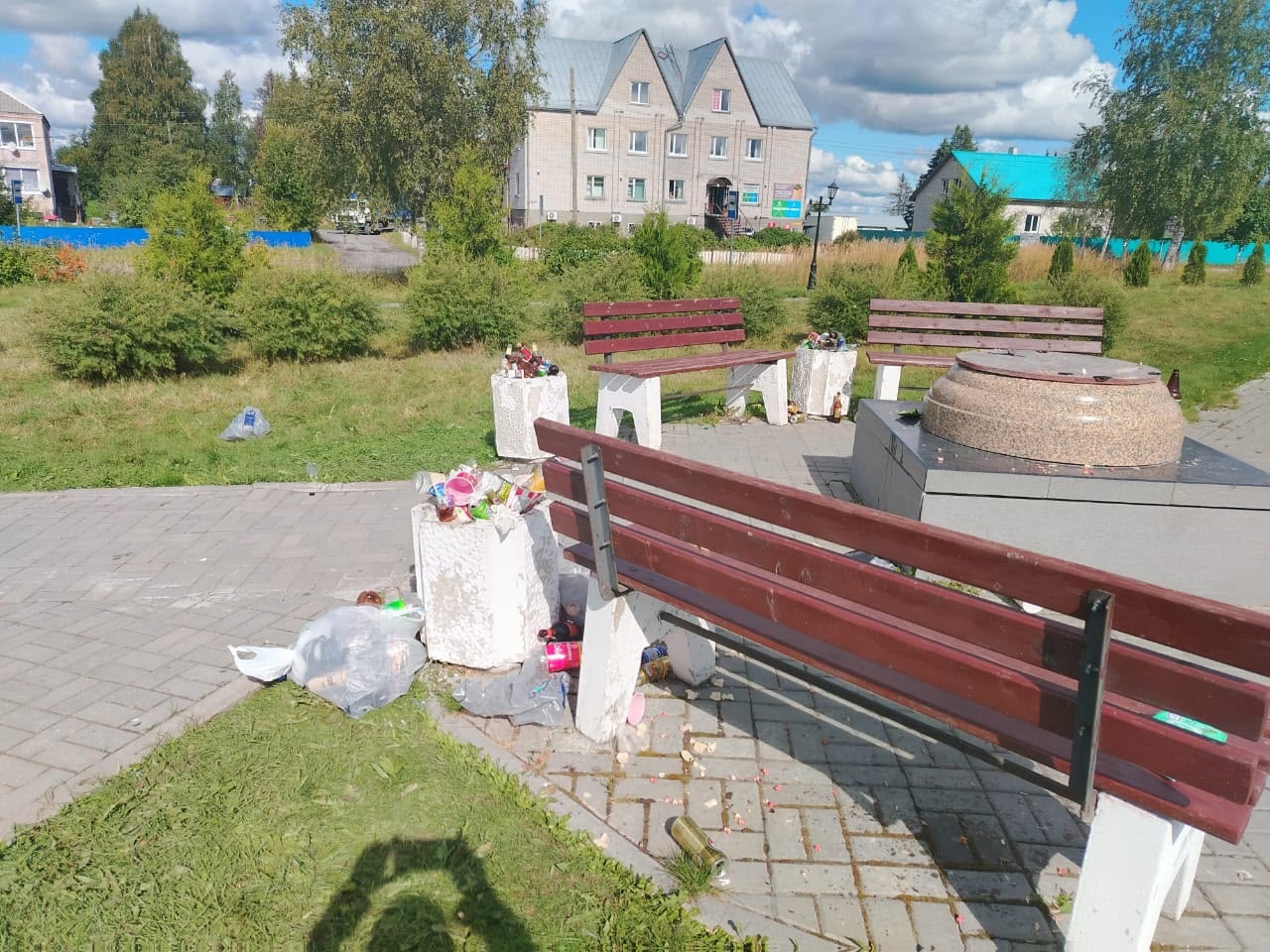 В карельском поселке после мероприятий остаются горы мусора