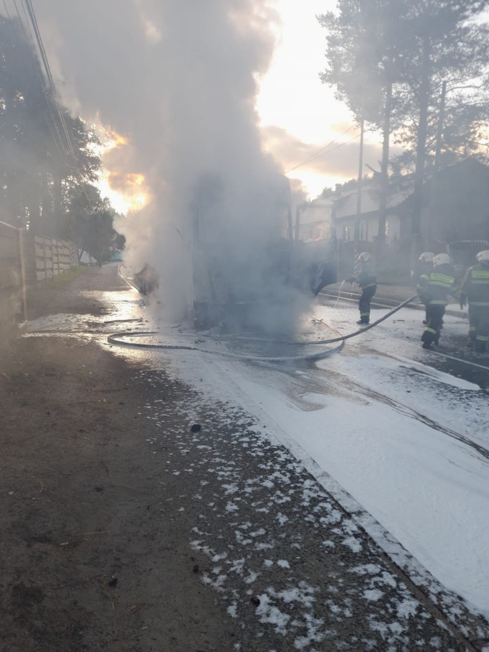 Грузовоз загорелся в Медвежьегорском районе