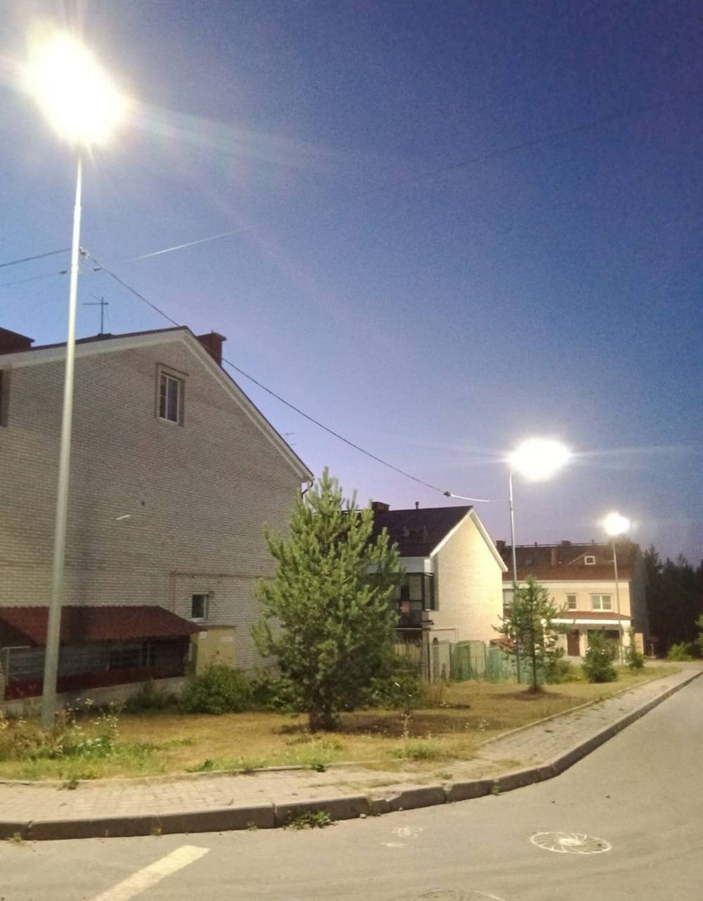 Новые фонари сделали на одной из улиц на Кукковке