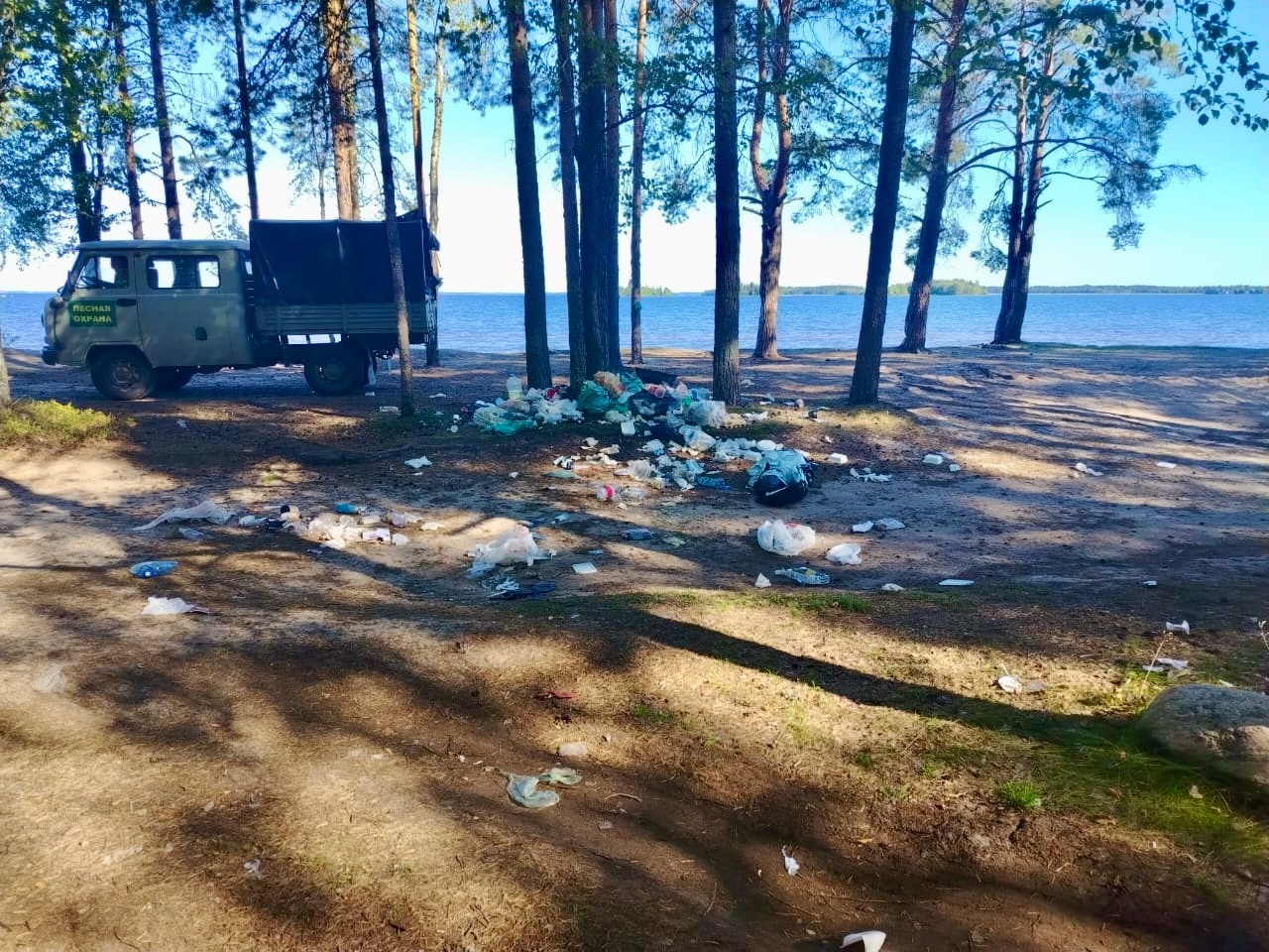 В Пряжинском районе убрали за туристами тонны отходов