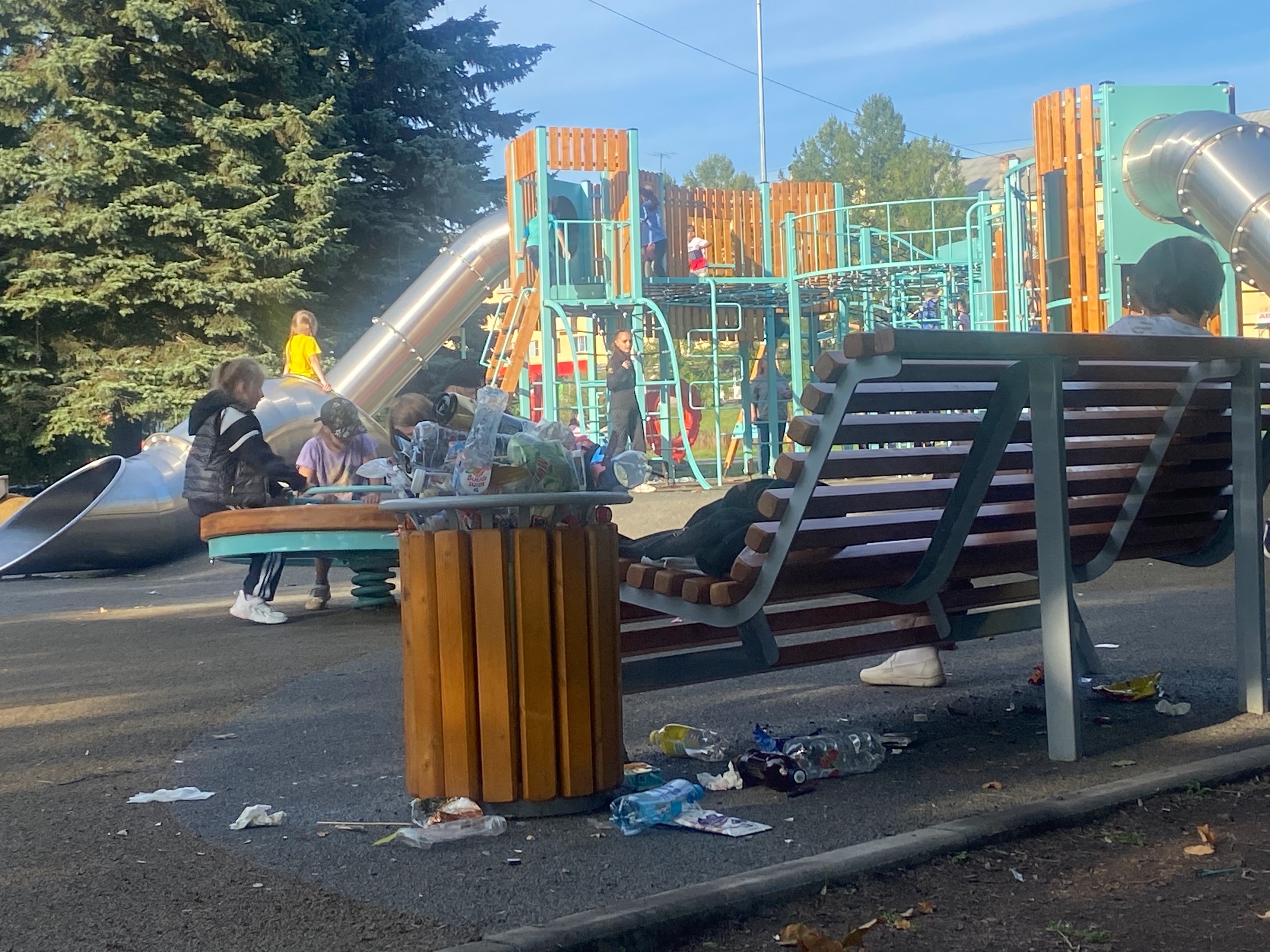 В центре Кондопоги рядом с администрацией скопился мусор