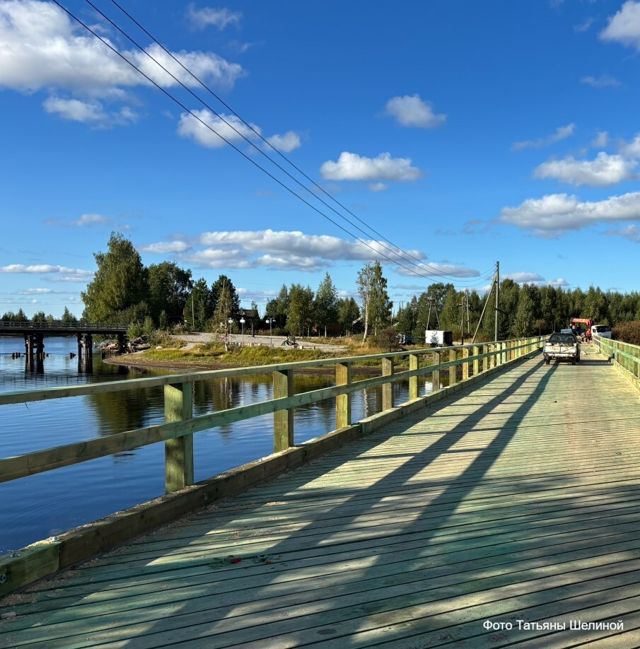 Реконструкцию аварийного моста в Юшкозере завершили на два месяца раньше срока