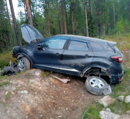 На дороге Сосновец-Летнереченский автомобиль ушел в кювет