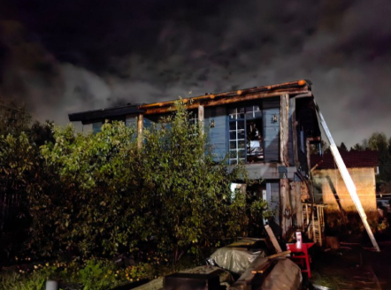 В Прионежском районе дотла едва не сгорела баня