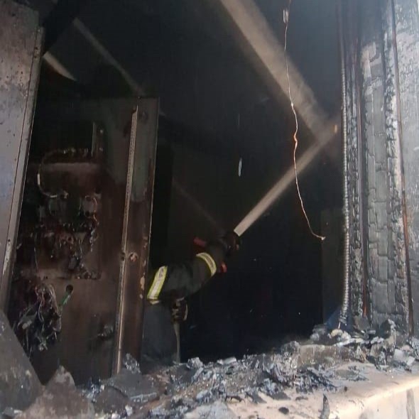 Горело деревообрабатывающее предприятие в Пудоже