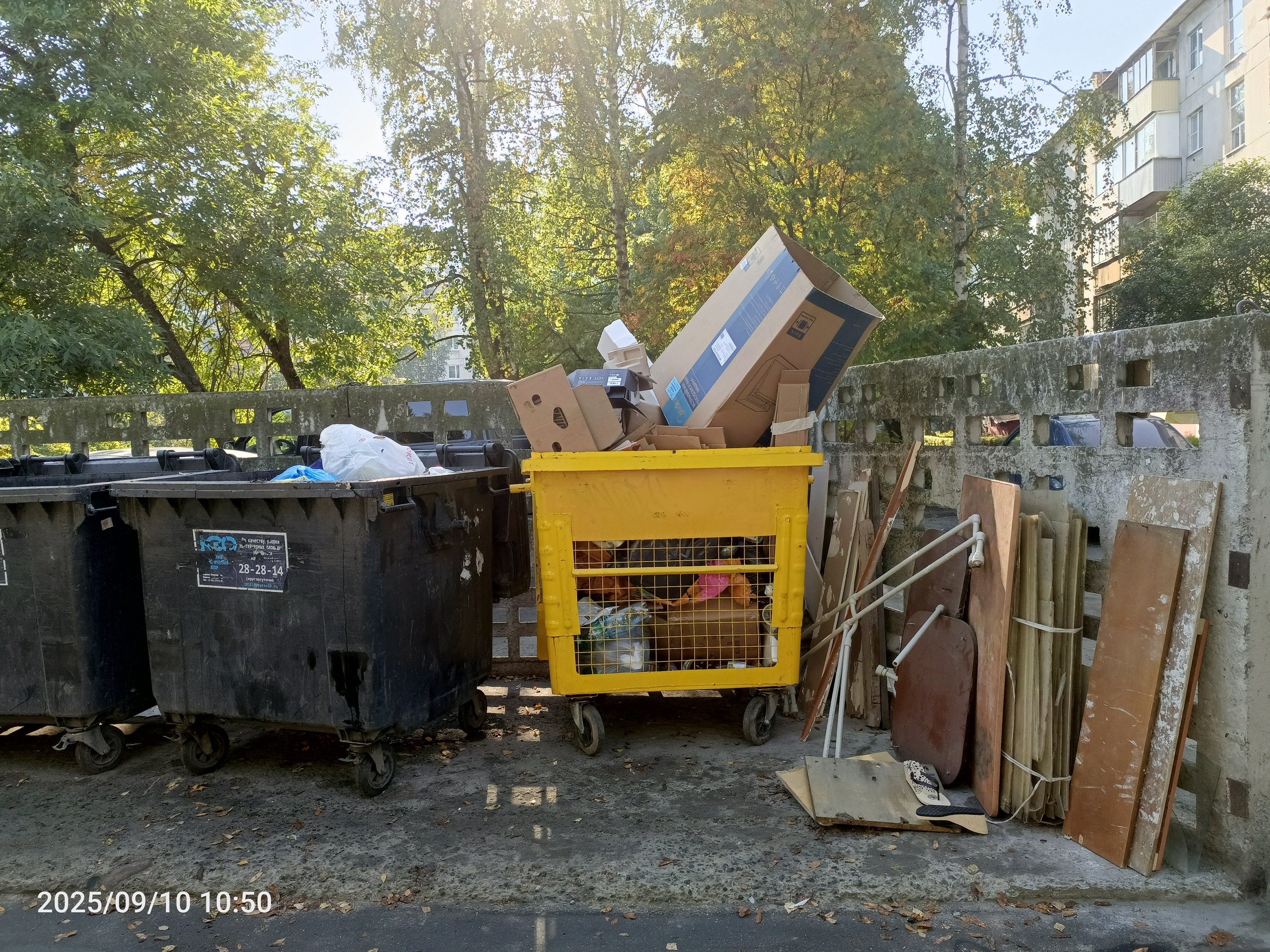 Жители Петрозаводска пожаловались на переполненные желтые баки