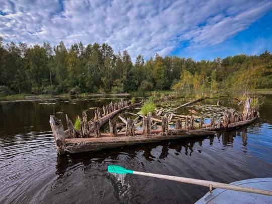 Сильное обмеление Ладожского озера открыло доступ к историческим артефактам