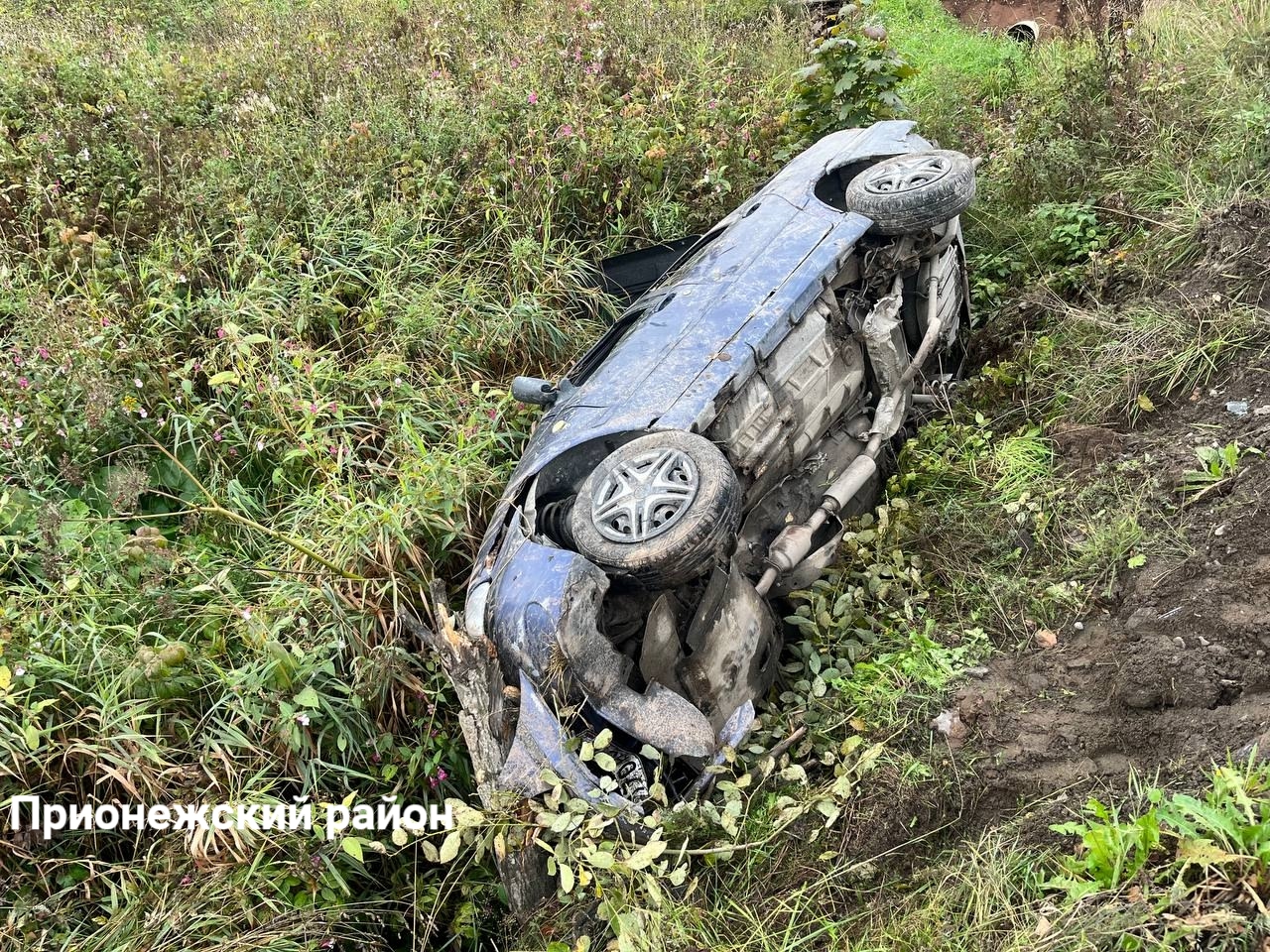 Водитель не удержал иномарку на ночной дороге под Петрозаводском