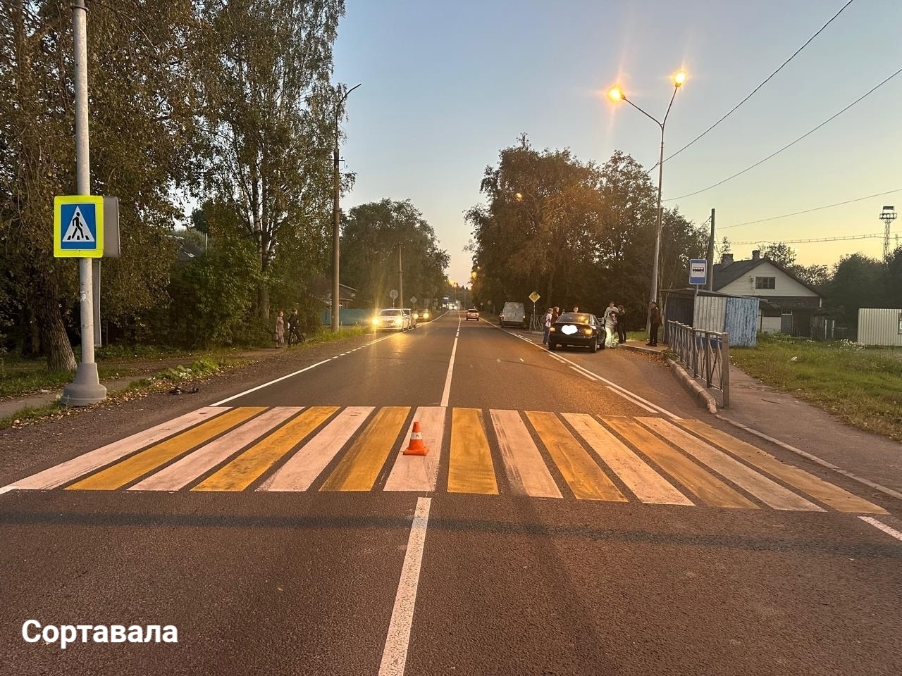 Иномарка сбила пешехода прямо на зебре в столице Северного Приладожья