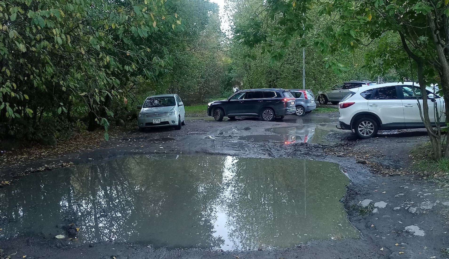 Парковый беспредел: пешеходную тропу в Петрозаводске превратили в стоянку