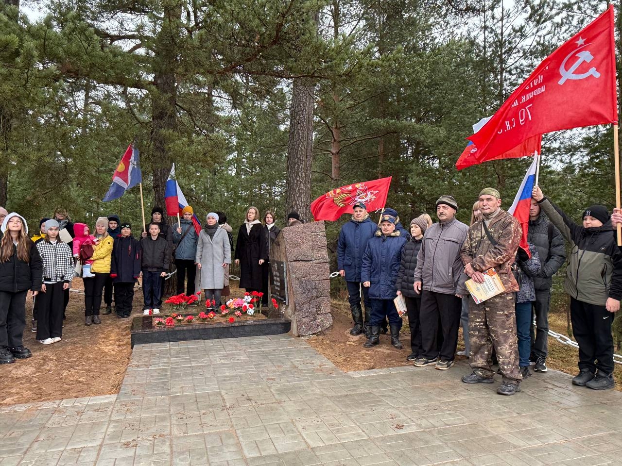 Военное захоронение майора Кротова отремонтировали в Олонецком районе