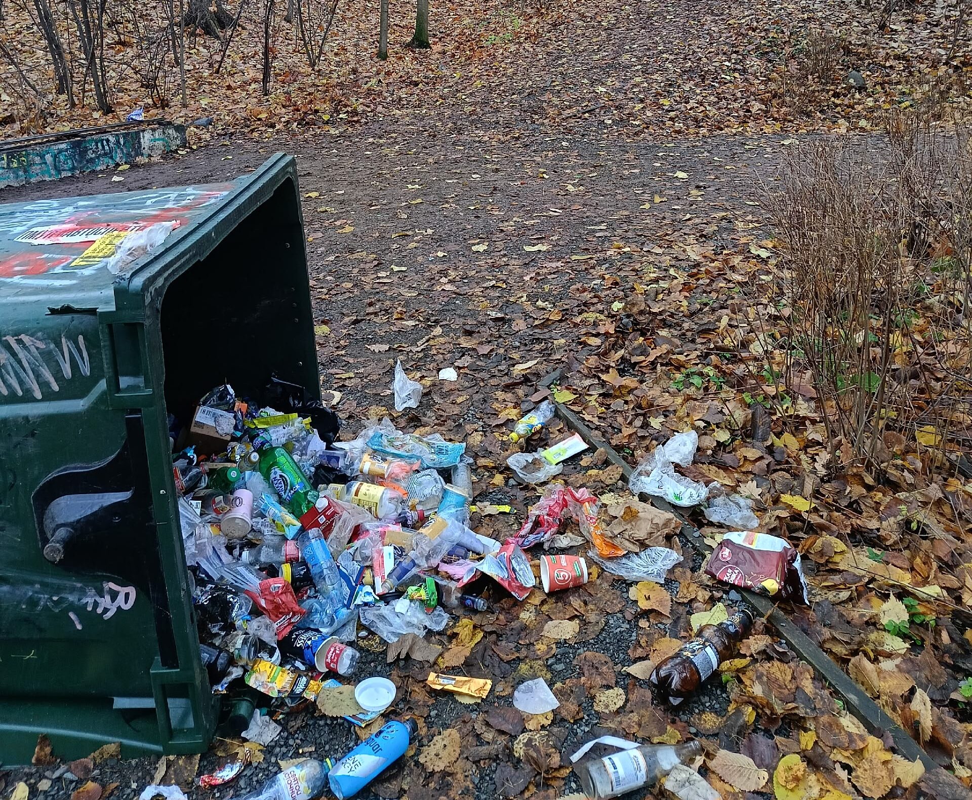Вандалы повредили стенд и разбросали мусор в парке «Ямка» Вандалы повредили стенд и разбросали мусор в парке «Ямка»