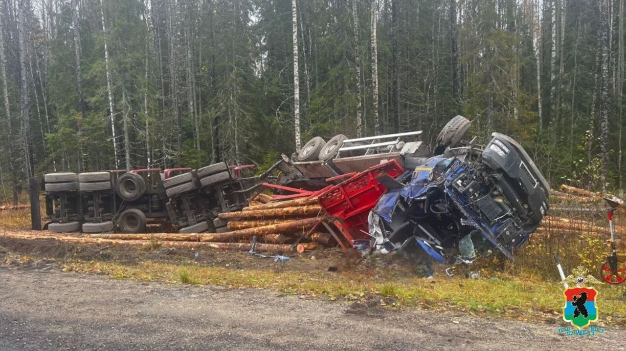 Водитель лесовоза погиб на трассе в Карелии
